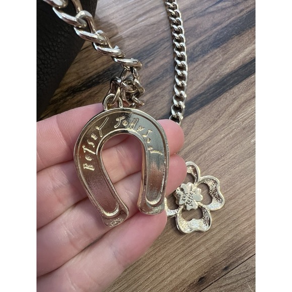 RARE Betsey Johnson Get Lucky Pot O' Gold Bucket Bag Chain Crossbody Black - Picture 3 of 15